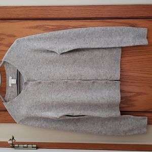 Tweeds 100% 2- Ply Cashmere cardigan size L light grey color excellent condition
